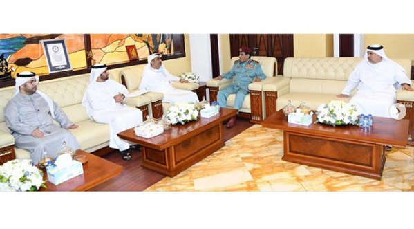 قائد عام شرطة رأس الخيمة يستقبل رئيس الهيئة العامة لأمن المنافذ والحدود والمناطق الحرّة