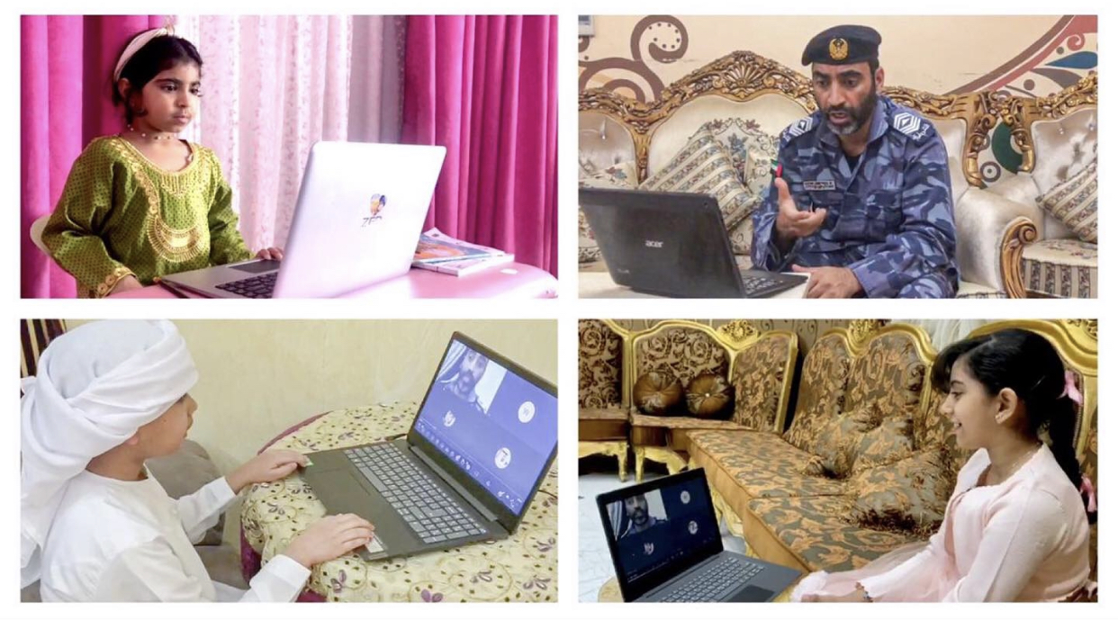 شرطة رأس الخيمة تنفذ "عن بعد" محاضرات توعوية لطلبة المدارس للوقاية من فيروس كورونا