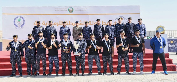 فريق شرطة رأس الخيمة للرماية يتوج بالمركز الأول في مسابقة تحدي السرعة ( الصحون )