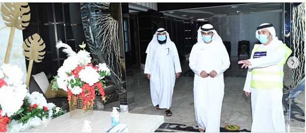 الشرطة المجتمعية تتفقد صالات الأحتفالات وتشرف على تنفيذ كافة الإجراءات الاحترازية قبل افتتاحها للجمهور