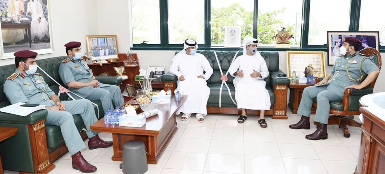 العميد الحديدي يستقبل مدير الاتصال الحكومي للشؤون الدولية لمجموعة الامارات   