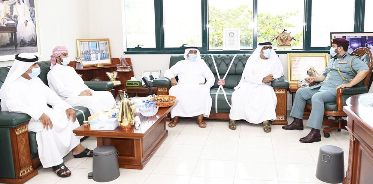 العميد الحديدي يستقبل وفد من جمعية المطاف للتراث والفنون البحرية